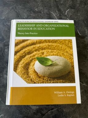 Pearson Leadership and Organizational Behavior in Education Hardcover Book Used